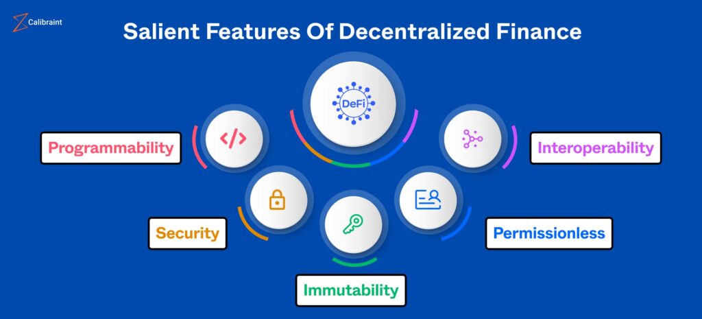 Features of decentralized finance