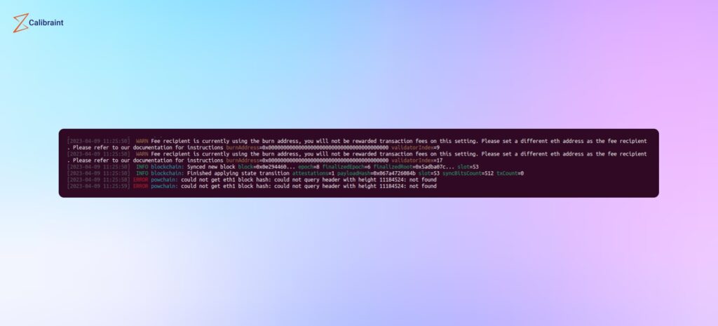 Prysm beacon node code snippet